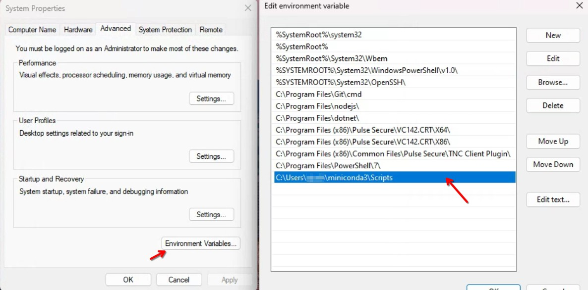 Editing the Path environment variable on Windows